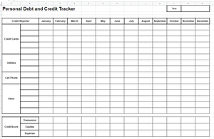 Credit Tracking Spread Sheet